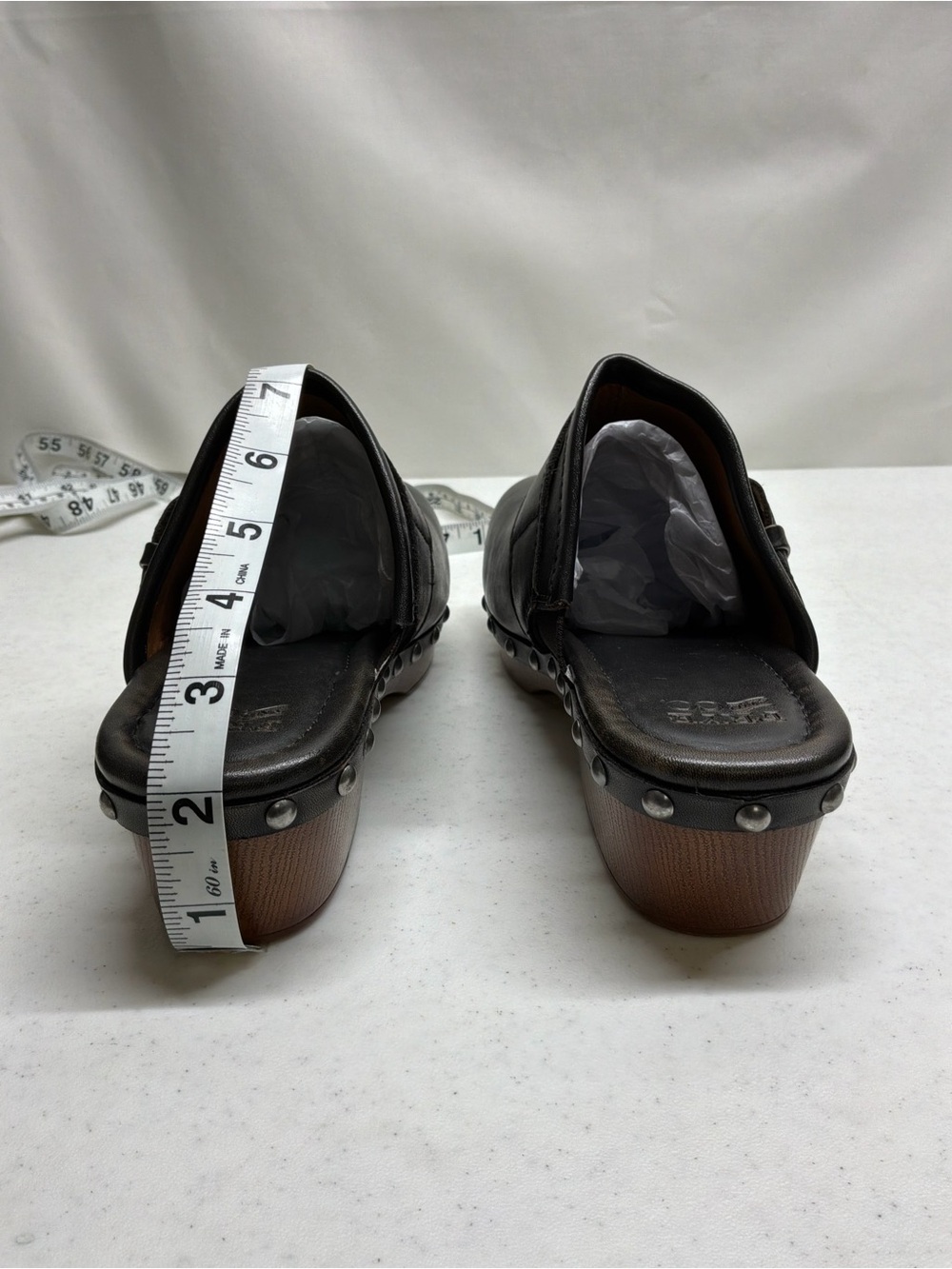 Frye and Co. Peyton Retro Studded Clog Mules with Buckle - Picture 3 of 8